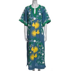 SOLD ON ANOTHER SITE - Frances Valentine Peacock Colorful Caftan Dress